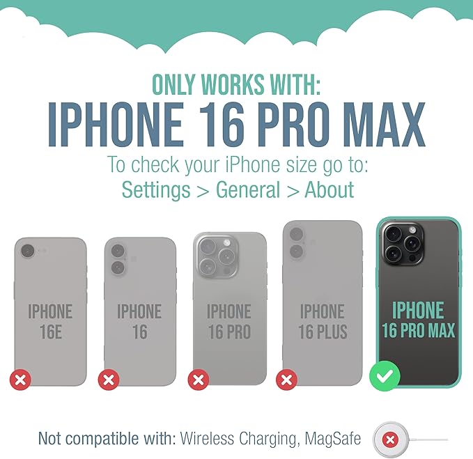 Smartish® iPhone 16 Pro Max Wallet Case - Wallet Slayer Vol. 1 [Slim + Protective] Credit Card Holder - Drop Tested Hidden Credit Card Slot Cover for Apple iPhone 16 Pro Max - Striped Up
