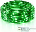 LED Rope Lights, 16.4 Feet Green Flat Flexible Strip Light, Plug in Novelty Lighting, Connectable and Waterproof for Home Christmas Holiday Garden Patio Party Decoration