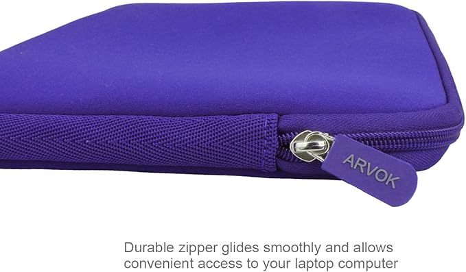 ARVOK Laptop Sleeve Ultra-Thin Case Water-Resistant Notebook Computer Pocket Tablet Briefcase Carrying Bag/Pouch Skin Cover for HP/Dell/Lenovo/Asus/Acer,Purple,15inch