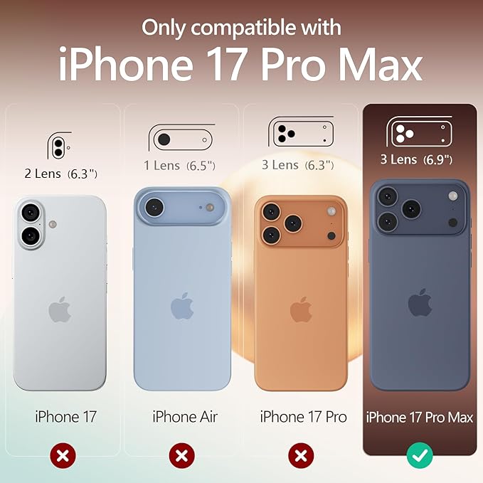 FireNova Magnetic for iPhone 17 Pro Max Case, Compatible with MagSafe, [Integrated Silicone Camera Control Button] [Camera Protection] Anti-Scratch Microfiber Lining Phone Case, 6.9", Orange