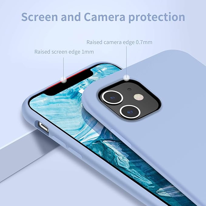 OTOFLY Compatible with iPhone 11 Case,Ultra Slim Fit iPhone Case Liquid Silicone Gel Cover with Full Body Protection Anti-Scratch Shockproof Case (Light Blue)
