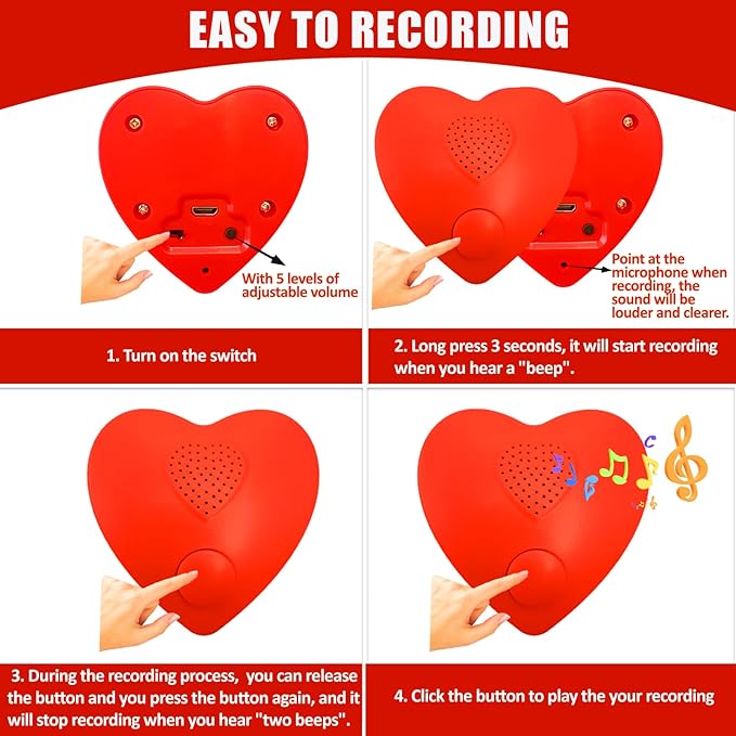 Voice Recorder, XLW 16min USB Downloadable, Recordable Sound Chips Module for Stuffed Animals,Personal Voice Message for Mother's Day Christmas Plush Toy, DIY Creative Presents for Boys, Girls-2P.