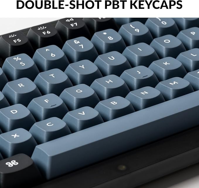 Keychron V1 Wired Custom Mechanical Keyboard Knob Version, 75% Layout QMK/VIA Programmable with Hot-swappable Keychron K Pro Brown Switch Compatible with Mac Windows Linux (Frosted Black-Translucent)