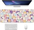 Gaming Mouse Pad XL Extended Anime Mouse Pad 31.5x11.8 inch, Large Cute Kawaii Big Computer Mouse Mat Desk Pad with Non-Slip Rubber Base and Stitched Edge for Home Office