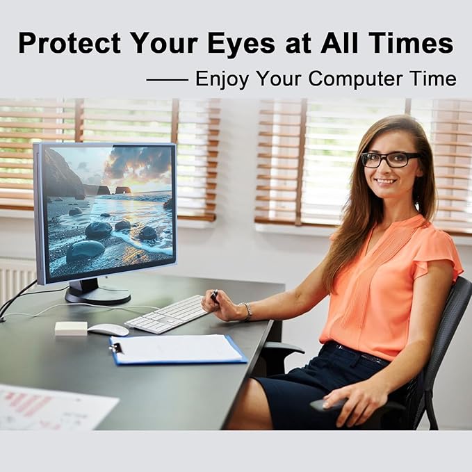 23-24 Inch Blue Light Filter for Computer Monitor, Computer Screen Blue Light Blocker Panel for 23, 23.6, 23.8, 24 Inch Diagonal Widescreen Desktop PC iMac Monitor, HD Not Anti-Glare