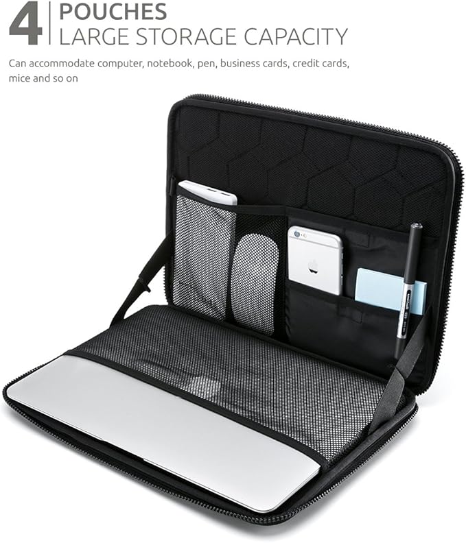 360° Protective Laptop Sleeve for 14-15 inch New MacBook Air/Pro M2 A2941 2023, 15 Inch Microsoft Surface Laptop 5/4/3, Dell XPS 15 Plus, 15'' MacBook Pro A1990 A1707, Water-Resistant Case Bag