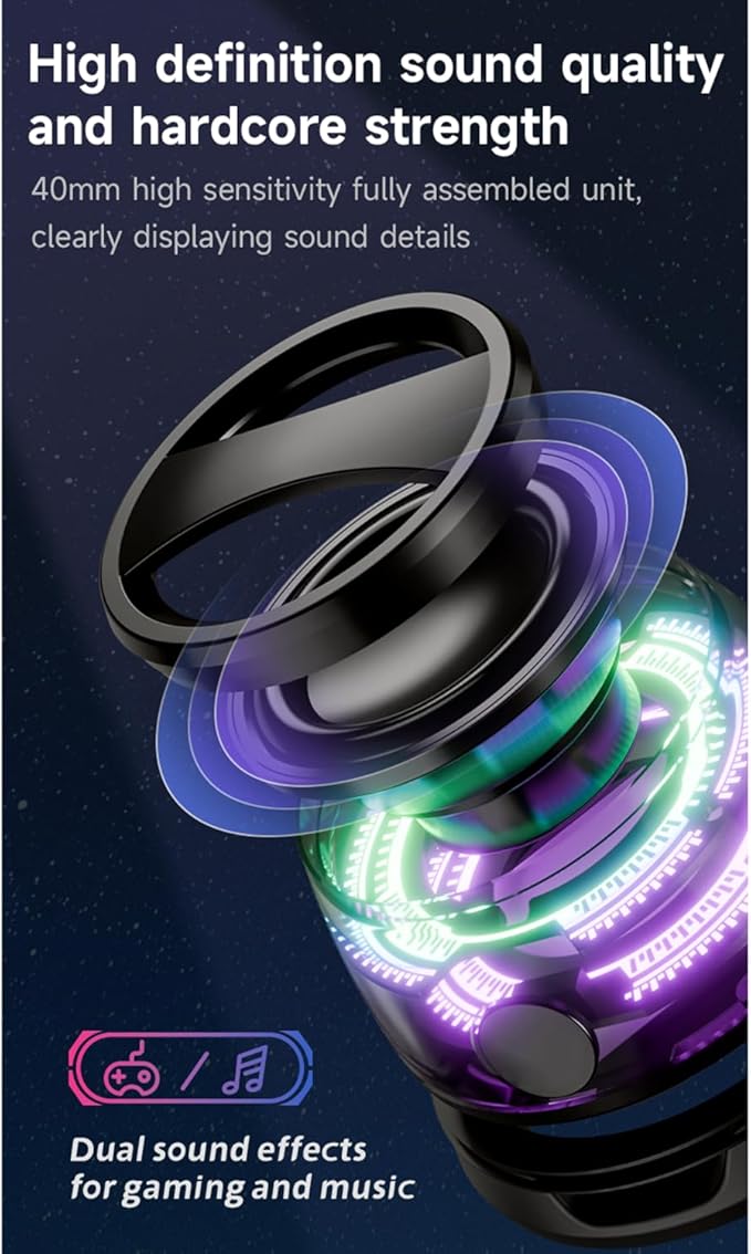 2 Pcs G200 Magnetic Bluetooth Speaker,Multifunctional Portable Mini Speaker with Multi RGB Color Light Show-3D Surround Sound Effect,Christmas Birthday Gifts