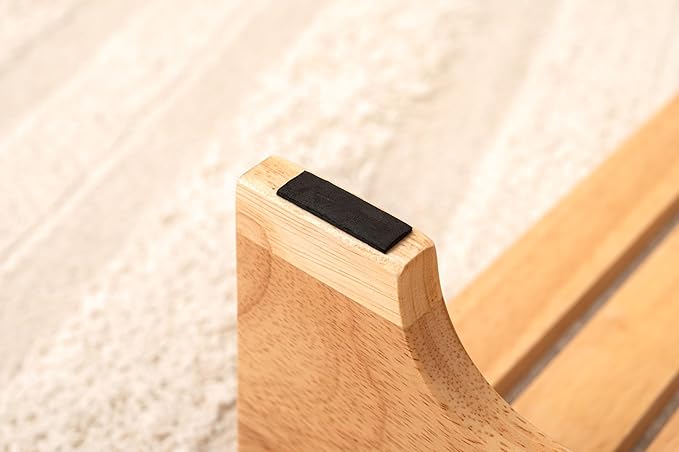 PaletteLife Wooden Footrest, D11.42 xW13.78 xH4.93 (29x35x12.5cm), 1x1 ft, Small, Natural Ashwood, Ergonomic Design