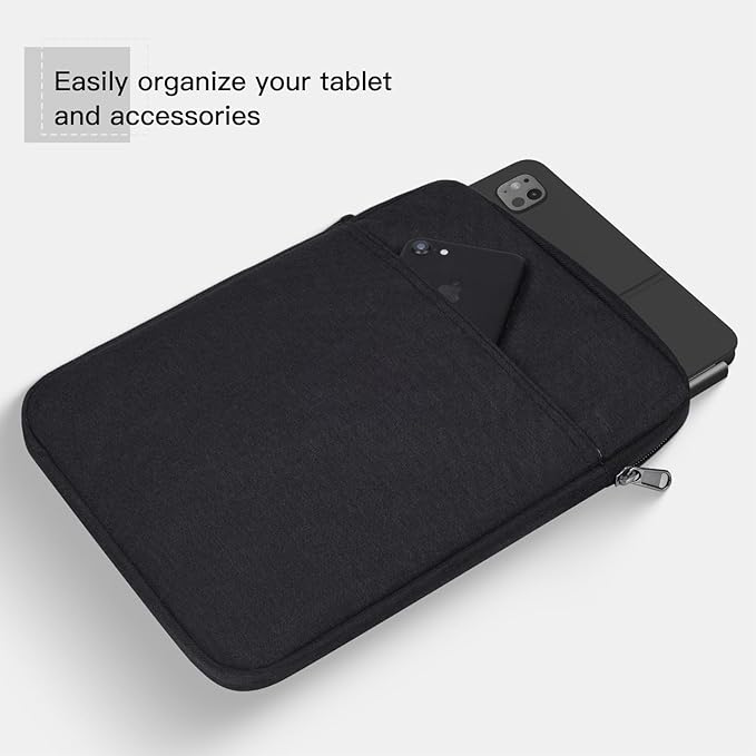 iPad mini Sleeve, Shockproof 7.9-8.3 inch Tablet Sleeve for iPad mini 7/6/5/4/3, Amazon Fire HD 8/8 Plus, Samsung Galaxy Tab A7 Lite 8.7, iPad mini Pouch Bag, Black