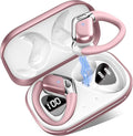 Wireless Earbuds, Bluetooth 5.4 Headphones Sport, 50H Deep Bass Sound Over Ear Buds with 4 ENC Noise Cancelling Mic, Dual LED Display, IP7 Waterproof Earphones with Earhook for Workout/Running/Gym