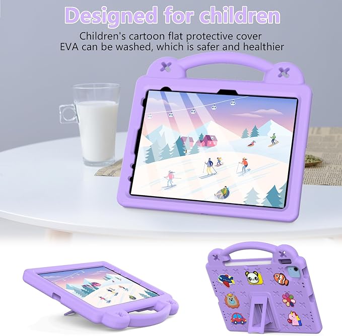 AKABEILA Compatible with Honor Pad X8 Pro 11.5(2023)/Honor Pad X9 Tablet Case, Lightweight Shockproof Protective Case with Shoulder Strap & Stand Handle for Girl Kid Gift Light Purple