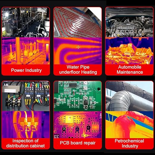 2 in 1 Thermal Imaging with 20000 Counts Multimeter Function Infrared Camera Pixels ISR256x192 Image Resolution 427x320 3.5 inch LCD -20℃ to 550℃ Temperature Range 15 Color Modes