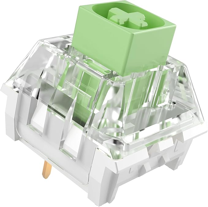 Kailh Box Jade Switches for Mechanical Gaming Keyboard,3-Pin 50gf Clicky/lubed/Dust&Waterproof Switches(108Pcs,Kailh Box Jade)