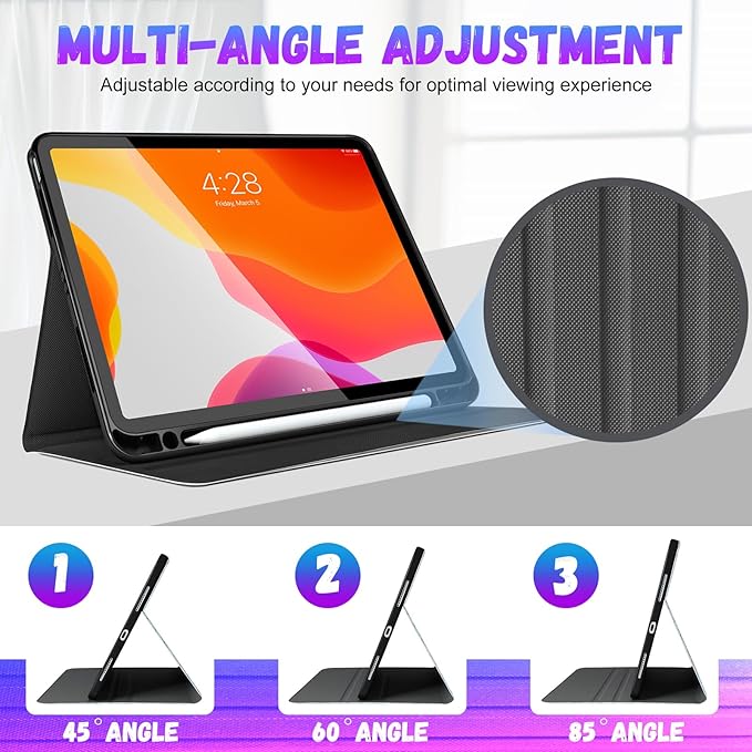 Uppuppy for iPad Air 13 Inch M2/M3, Pro 12.9 Case - Cute Women Girl Girly Aesthetic Sunflower Pencil Holder Folio Cover for Apple 12.9 inch for iPad Pro Case 6th/5th/4th/3rd Generation Air 13