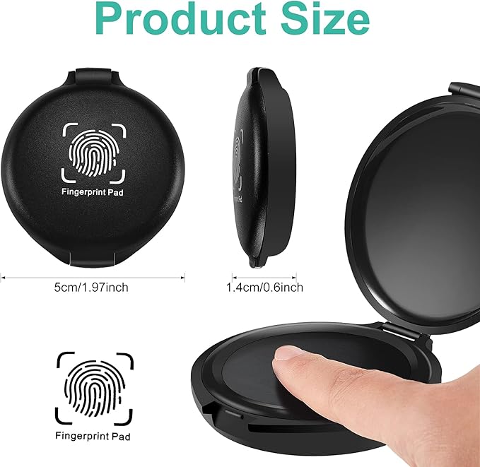 3 Pieces Fingerprint Ink Pads Thumbprint Ink Pads Black Stamp for Office Notary Supplies Identification Notary Security ID Fingerprint Cards Law Enforcement Kit