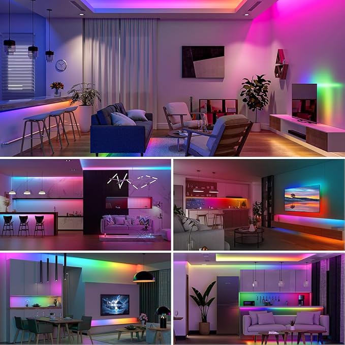 BTF-LIGHTING 2835SMD WS2811 IC RGB Chasing Color LED Strip Light 32.8FT DC24V 108LED/m 18Pixels/m 8mm Width Flexible Addressable Strip for Indoor Decor (No Adapter or Controller)