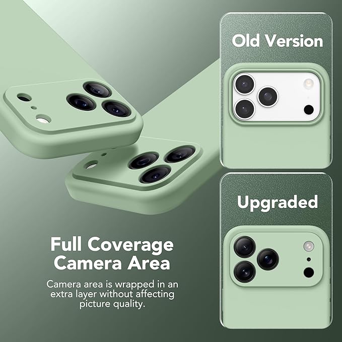 Magnetic for iPhone 17 Pro Max Case, Compatible with MagSafe, [Full Camera Protection][Screen Protector] Silicone Shockproof Protective Phone Case for iPhone 17 Pro Max 6.9", Light Cyan