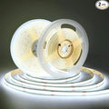 COB LED Strip Lights DC 12V LED Lights Flexible Super Bright LED Strips, 9W/m 2x16.4FT Cool White 6500K CRI 90+,480LEDs/m High Density Uniform Light for Home Room Decor