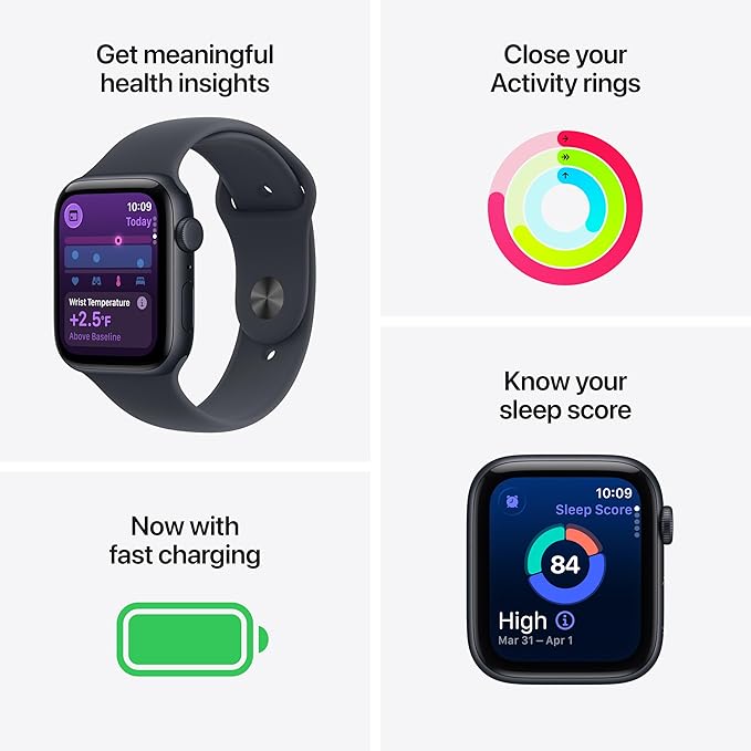 Apple Watch SE 3 [GPS + Cellular 40mm] Smartwatch with Starlight Aluminum Case with Starlight Sport Band - S/M. Fitness and Sleep Trackers, Heart Rate Monitor, Always-On Display, Water Resistant