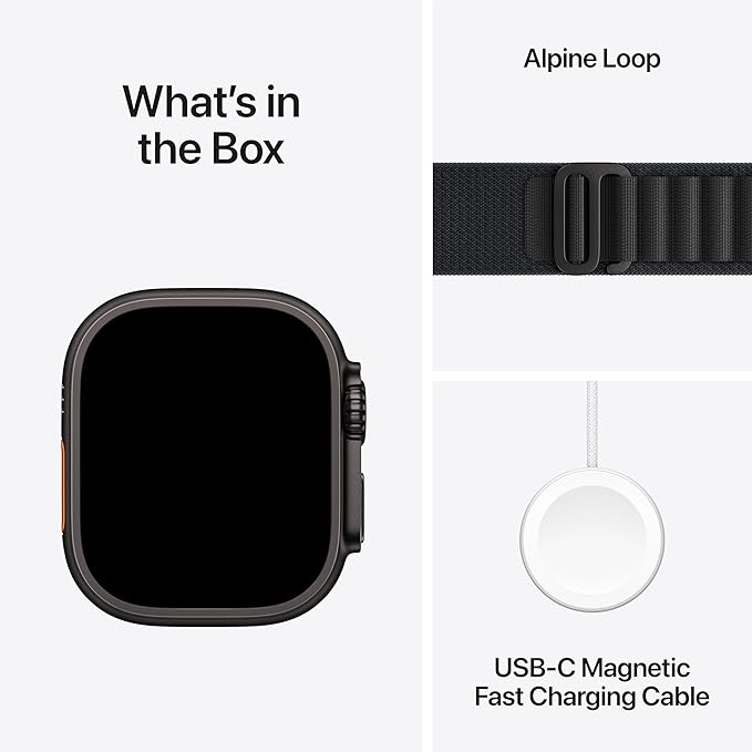 Apple Watch Ultra 3 [GPS + Cellular 49mm] Running & Multisport Smartwatch w/Rugged Titanium Case w/Black Alpine Loop - L. Satellite Communications, Advanced Health & Fitness Tracking