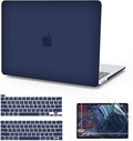 Anban Compatible with MacBook Pro 13 inch Case M2 2025 2024 2023 2022-2016 M1 A2338 A2251 A2289 A2159 A1989 A1708 A1706, Plastic Laptop Hard Shell Case +Keyboard Cover +Screen Protector, Navy Blue