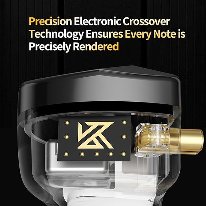 Linsoul x KZ AS10 PRO 5BA Wired Earbuds, HiFi in-Ear Earphones with Mirror Polygon Faceplate, 2 Pin Detachable Cable for Audiophile (Without Mic)