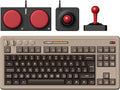 8Bitdo Retro Mechanical Keyboard, Hot Switchable Bluetooth/2.4G Gaming Keyboard with 87 Keys, Double Super Key and Super Stick for Windows and Android - ISO UK Layout - C64 Edition
