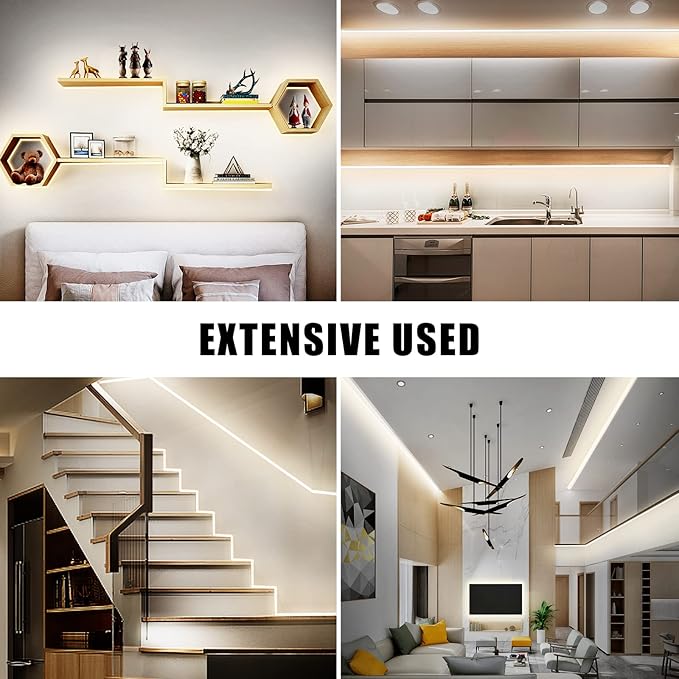 Tatazone White COB Led Strip Lights Max with RF Remote, 16.4ft 4000K CRI93+ Dimmable Ultra Bright Neutral White COB Light Strip, Indoor COB Led Lights for Mirror, Kitchen, Room, Cabinet, Closet
