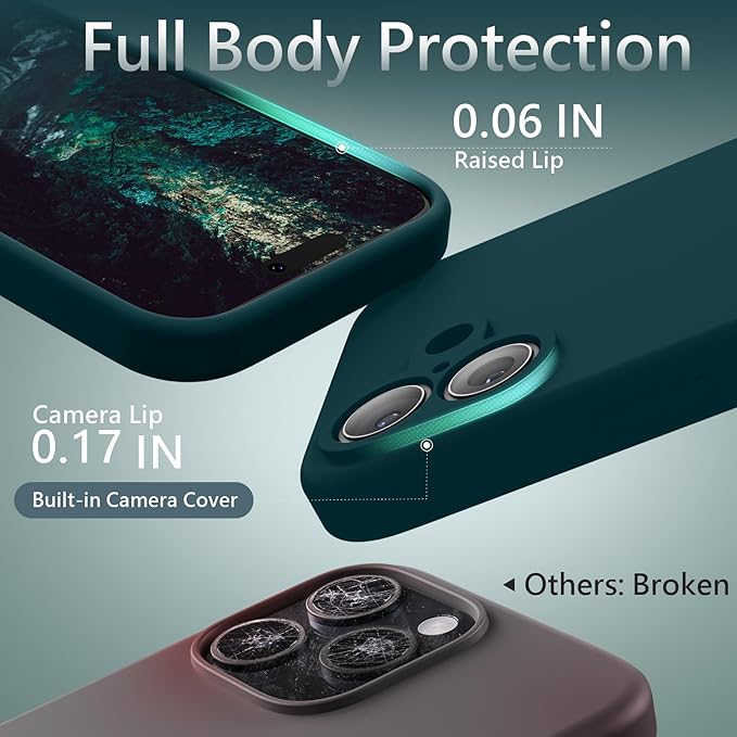 FireNova Magnetic for iPhone 17 Case, Compatible with MagSafe, [Integrated Silicone Camera Control Button] [Camera Protection] Anti-Scratch Microfiber Lining Phone Case, 6.3", Teal