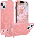 Magnetic Compatible with iPhone 14 Case/iPhone 13 Case,[Built-in Invisible Kickstand][Compatible with MagSafe][Military Grade Shockproof] Slim Translucent Matte Phone Case for iPhone 14/13 6.1"