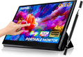 15.6" Portable Monitor 4K OLED Touchscreen, 100% Adobe RGB 10-Bit Color, USB-C External Display for Laptop, PC, Mac, Phone, Gaming, with Smart Cover & Stand