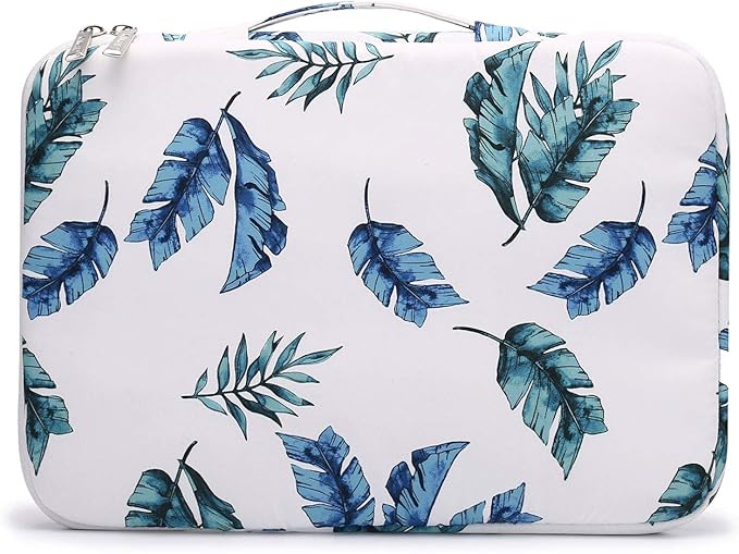 Kinmac 360° Heavy Duty Protective Laptop Sleeve Case Bag Cover with Handle for MacBook Air 13 inch,iPad Pro 13 inch and 13.3 inch HP,Dell,Lenovo,Asus,Acer Laptop (Banana Leaf)