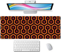 The Shining Carpet Style Desk Mat Orange Black Large Extended Mouse Pad XL Desk Pad Gaming Mousepad Keyboard Mouse Mat for Computer Laptop 31.5''X11.8'' Non-Slip Rubber Base with Stitched Edges