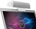 GOgroove SonaVERSE USB Speakers for Laptop Computer - USB Powered Mini Sound Bar with Clip-On Portable External Speaker Design for Monitor, One Cable for Digital Audio Input and Power (White)