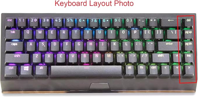 Silicone Keyboard Skin Compatible for Razer BlackWidow V3 Mini HyperSpeed 65% Wireless Mechanical Gaming Keyboard & RK Royal KLUDGE RK68 Wireless Hot Swappable 65% Mechanical Keyboard (Clear)