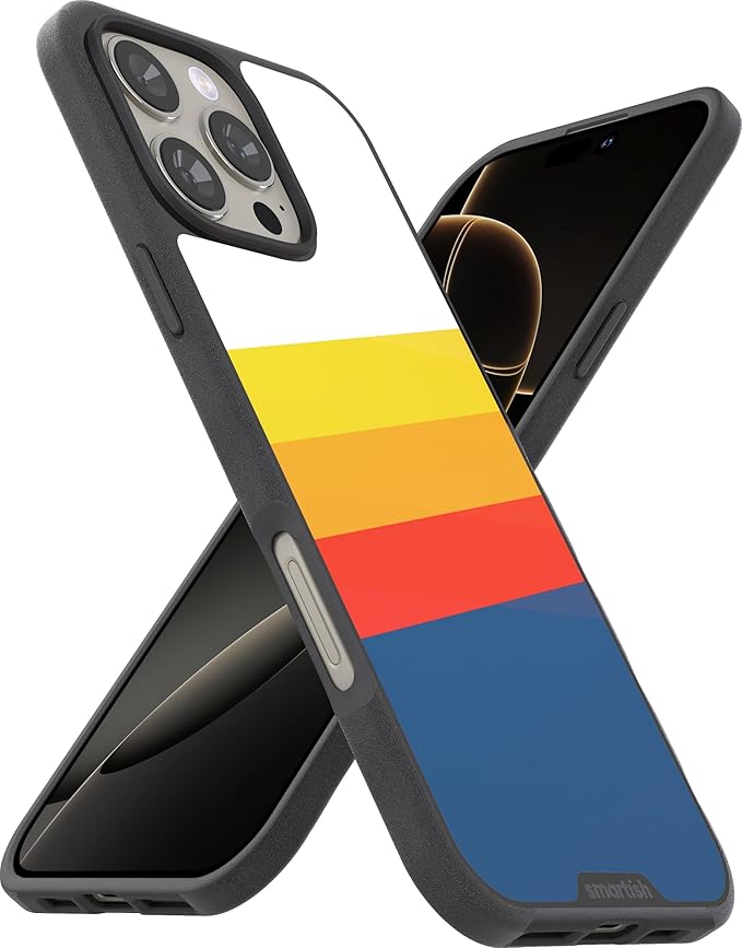 Smartish® iPhone 16 Pro Max Magnetic Case - Gripmunk Compatible with MagSafe [Lightweight + Protective] Slim & Thin Grip Cover with Microfiber Lining for Apple iPhone 16 Pro Max - Striped Up