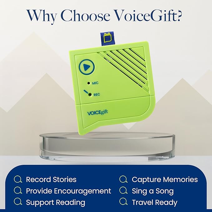 Voicegift Voice-Over® Mini Voice Recorder for Picture Frame, Mini Voice Recorder with Playback Audio & Digital Recorder for Picture Frame - Customizable Sound Gifting & Crafting, 2-Packs