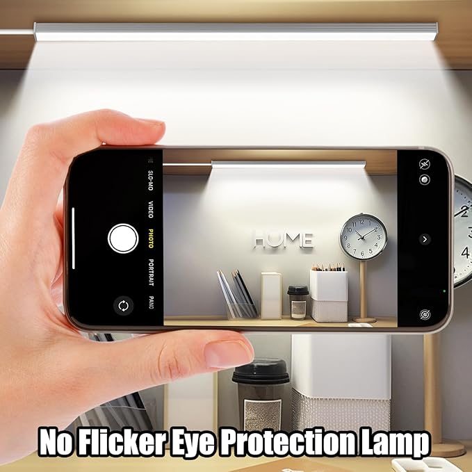 GLVSAE Under Cabinet Lights, 12 Inch Plug in Light Bar, LED Closet Light, 6000K Cool White Light, Ultra Thin Dimmable Light Bar, Suitable for Kitchen/Desk/Closet/Workbench