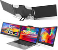 Funhill Laptop Screen Extender 14 inch Laptop Monitor Extender 1080P IPS, Triple Portable Monitor for Laptops 13-17.3" with Display/HDMI Port, Plug-Play Portable Screen for Windows/Chrome/Android