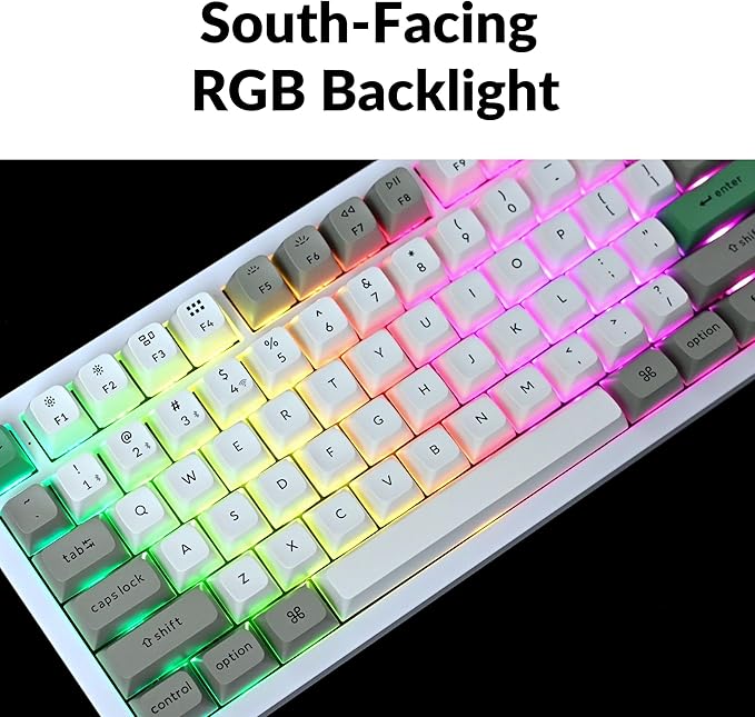 Keychron Q1 Max RGB QMK/VIA Custom Mechanical Keyboard, Full Metal Programmable Knob 2.4 GHz/Bluetooth/Wired Keyboard with Hot-Swappable Gateron Jupiter Banana Switch for Mac Windows Linux - White