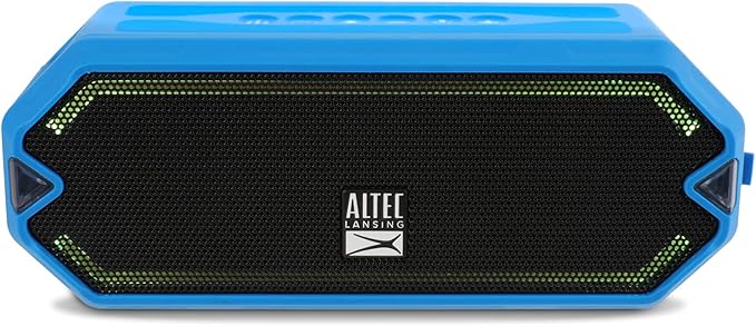 Altec Lansing - HydraJolt Wireless Bluetooth Speaker, Waterproof Portable Speakers with Built in Phone Charger and Lights, Everything Proof Outdoor, Shockproof, Snowproof, 16 Hours Playtime