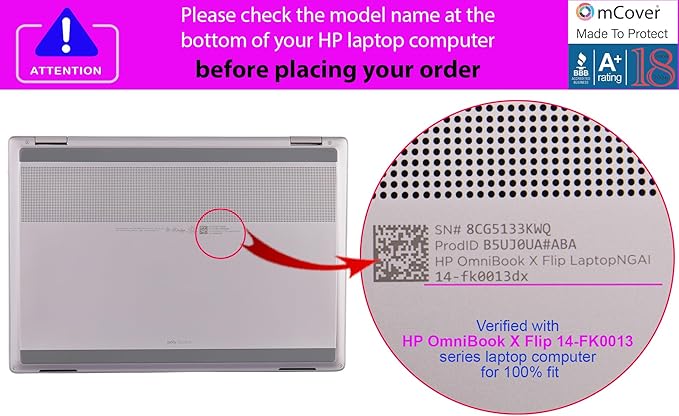 mCover Hard Case ONLY Compatible for 2025+ 14" HP OmniBook X Flip 14-FMxxxx 14-FKxxxx 2-in-1 (with 360° Hinge) Windows Laptop (NOT Fitting Any Other HP Models)- Pink