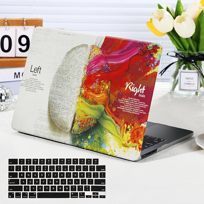 Funut for MacBook Air 15 inch Case 2025 2024 2023 Release M4 A3241 M3 A3114 M2 A2941 Liquid Retina Display & Touch ID, Laptop Plastic Hard Shell Case+Keyboard Cover for MacBook Air 15.3", Brain