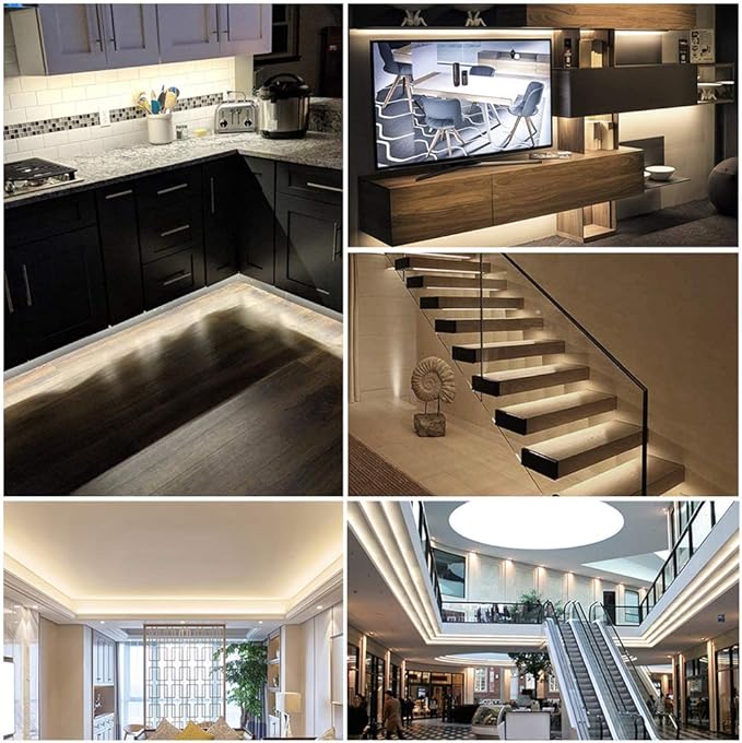 BTF-LIGHTING FCOB COB LED Strip 528LED/m Flexible High Density Uniform Light 14W/m 32.8FT DC24V Natural White 4000K CRI 90+ 10mm Width for Home Indoor Decor(No Adapter or Controller)