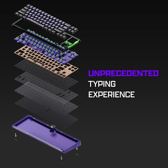 OOCTPK Chilkey Slice68 HE Mechanical Keyboard Gaming Keyboard Wired, 68% Hot Swappable Custom Hall Effect Aluminum Keyboard with Flux Switch, Rapid Trigger, 8K Polling, RGB Magnetic Switch, for PC Mac