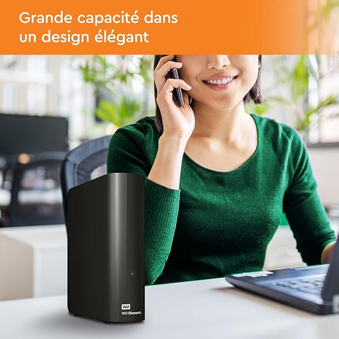 WD 18TB Elements Desktop External Hard Drive - USB 3.0, Black