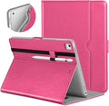 DTTO for iPad 9.7 Inch 5th/6th Generation 2018/2017 Case with Apple Pencil Holder, Premium Leather Folio Stand Cover Case for Apple iPad 9.7 inch, Also Fit iPad Pro 9.7/Air 2/Air - Rose Red