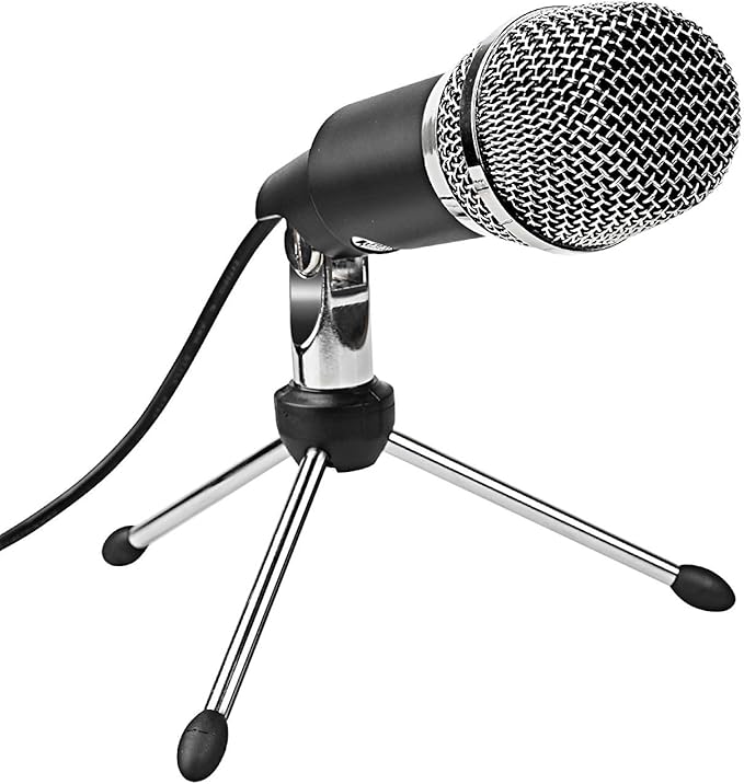 FIFINE USB Microphone, Plug and Play Home Studio USB Condenser Microphone for Skype, Recordings for YouTube, Google Voice Search, Games, for Windows and Mac-K668