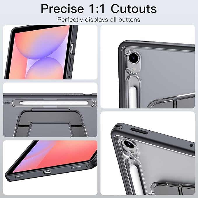 Case for Samsung Galaxy Tab S10 Lite/ S10 FE/ S9 FE 10.9 Inch/Tab S9 11 Inch, Multi-Angle Ultra Stable Dual Stand with Pencil Holder, Slim Duty Shockproof Protective Case with Kickstand