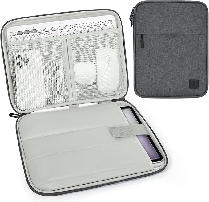 Dadanism 13 Inch Tablet Sleeve Padded Carrying Case for New iPad Air 13" M4/M3 2026/2025, iPad Pro 13" M5/M4 2025/2024, Galaxy Tab S10+/S9 FE+/S9+ 12.4", Remarkable Paper Pro 11.8", Space Gray